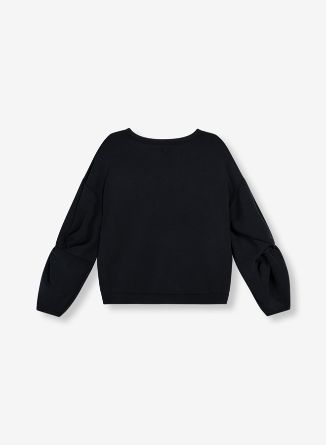 Cupro look sweater - Black