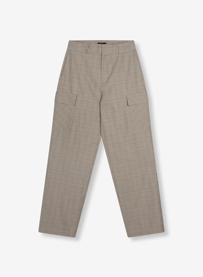 Check cargo pants - Camel