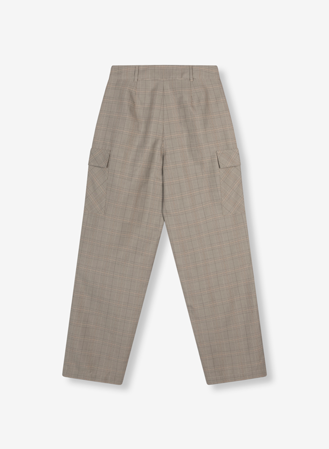 Check cargo pants - Camel