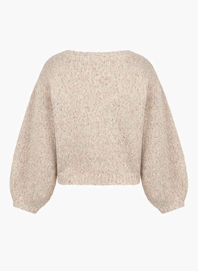 Charlotte Knitted Cardigan l/s - Egg White Melee