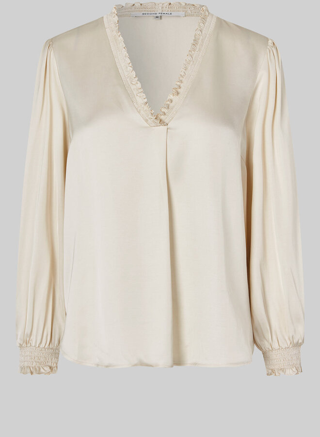 Bardi V-Neck Blouse - Brazilia Sand