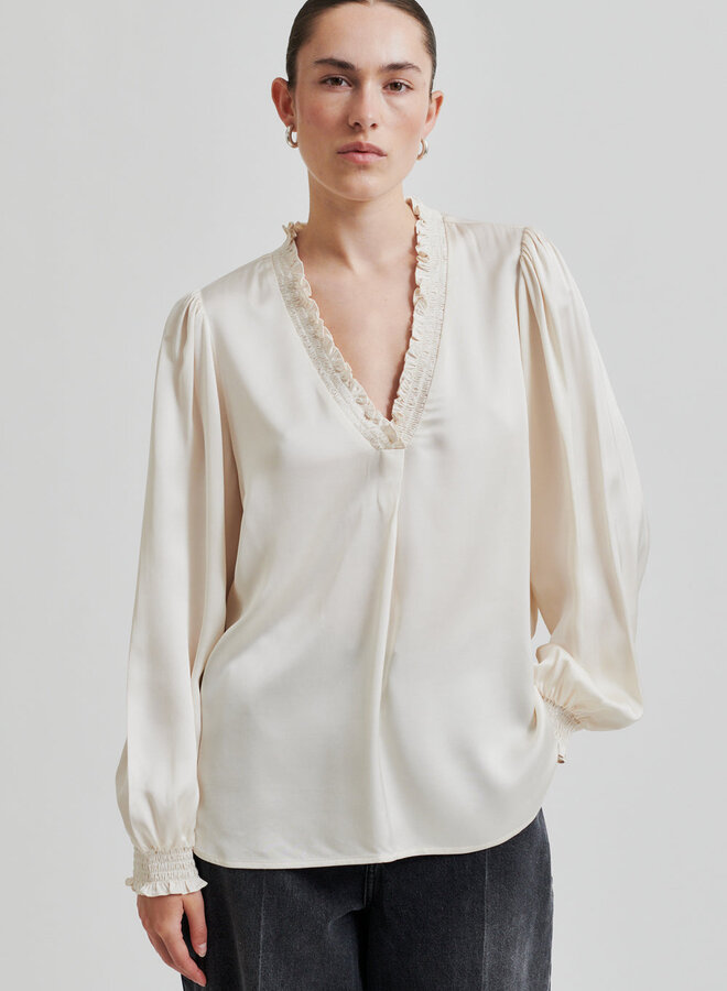 Bardi V-Neck Blouse - Brazilia Sand