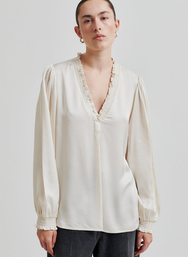 Bardi V-Neck Blouse - Brazilia Sand