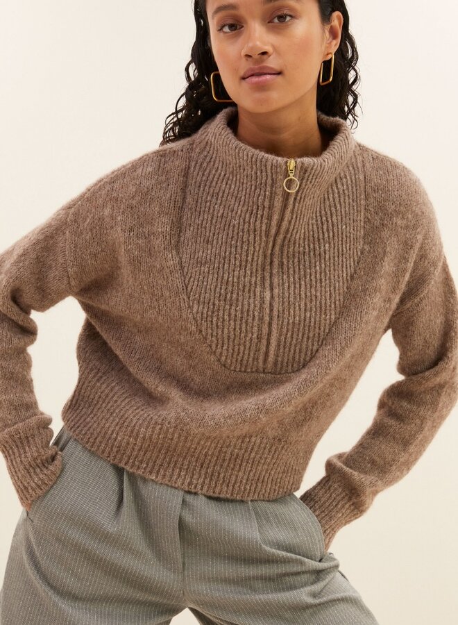 Boxy beau pullover - Biscuit