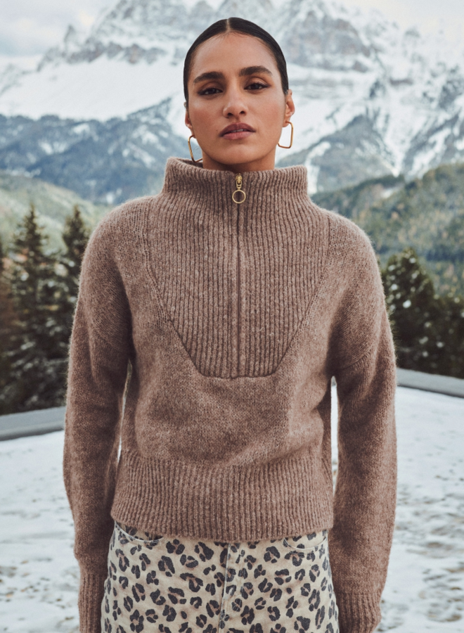 Boxy beau pullover - Biscuit