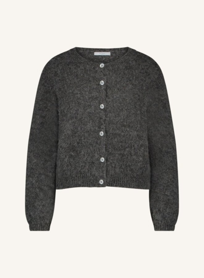 Cleo natural cardigan - Dark grey melee