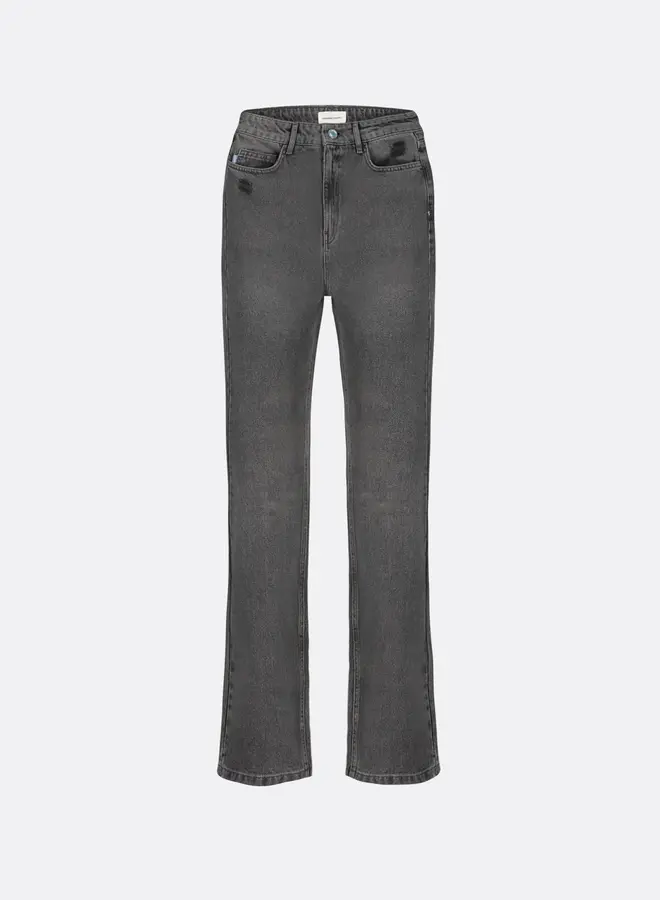 Lola Straight Jeans - Washed Dark Grey