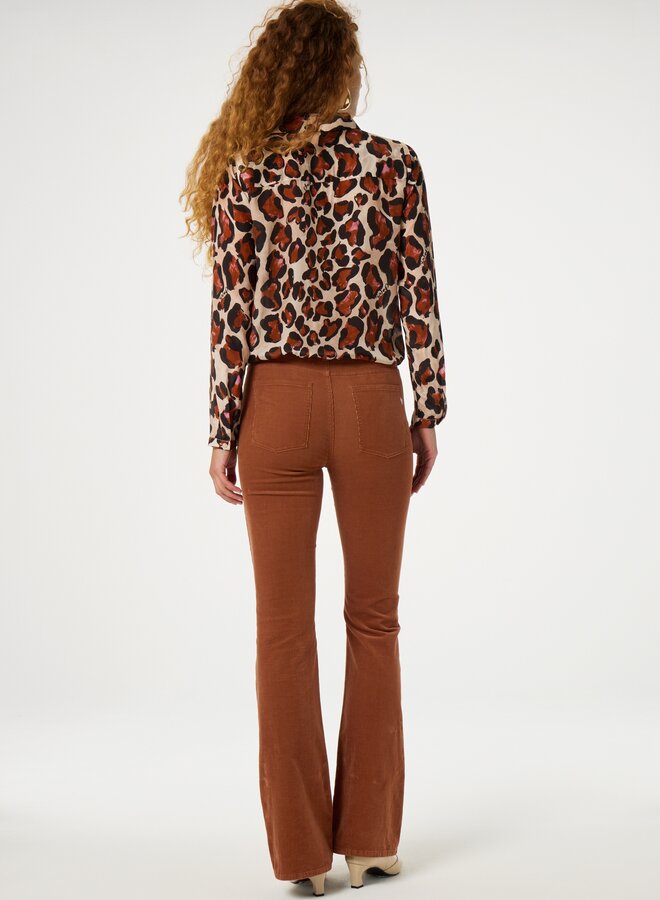 Sunrise Blouse - Nougat/Black Leopard Queen