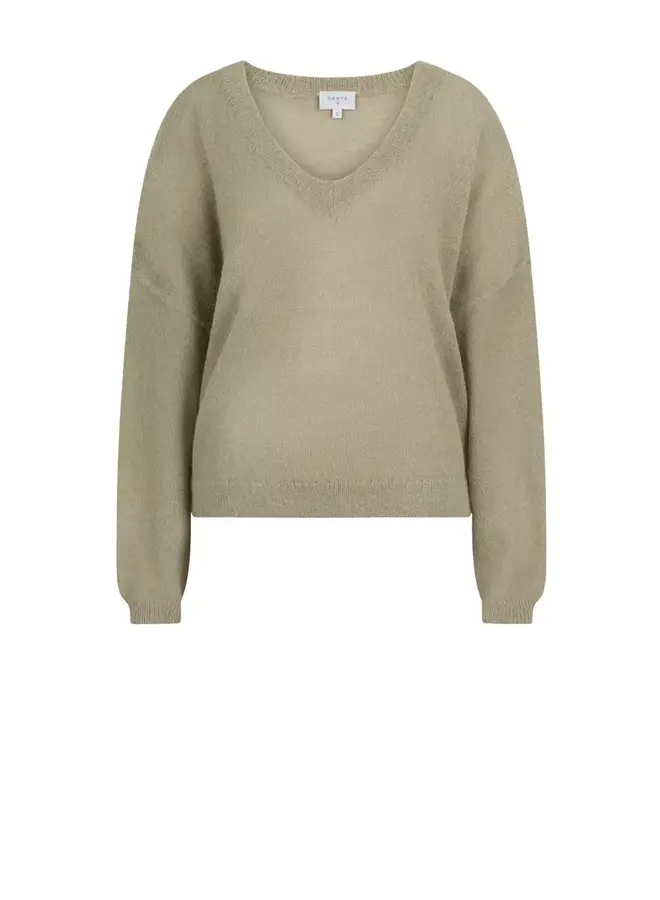 Ulan V-neck sweater - Swamp Green