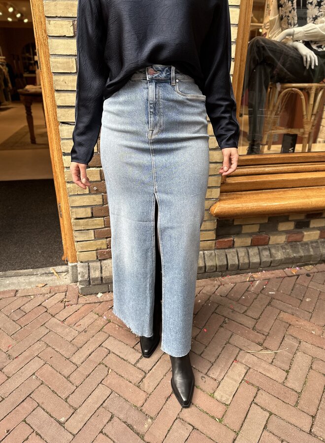 Feral denim maxi skirt - Washed Blue