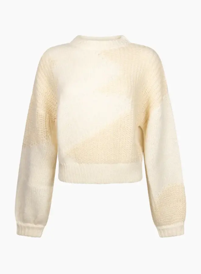Cassy knitted pull l/s - Egg White