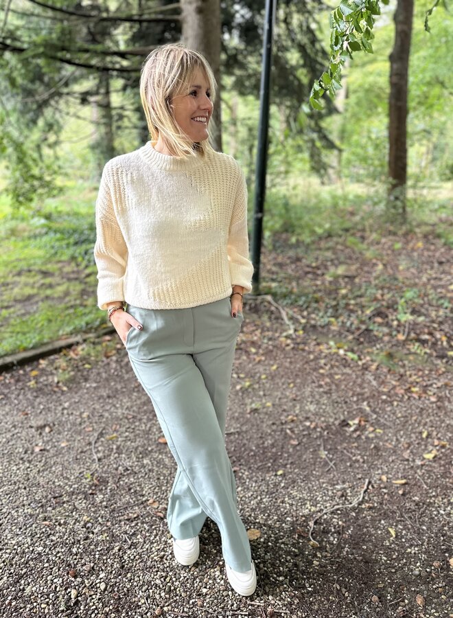 Cassy knitted pull l/s - Egg White