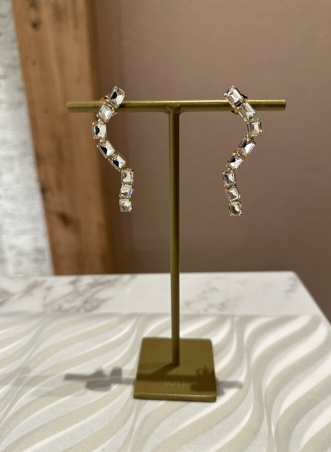 Snake Earring - Crystal