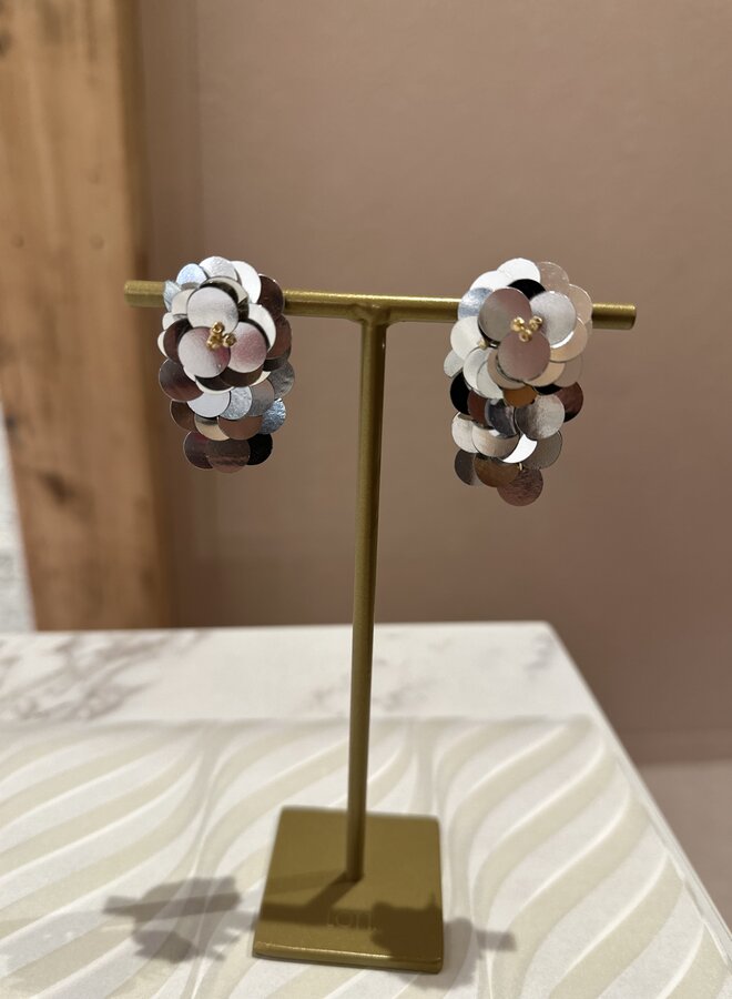 Sequin Waterfal - Silver - M