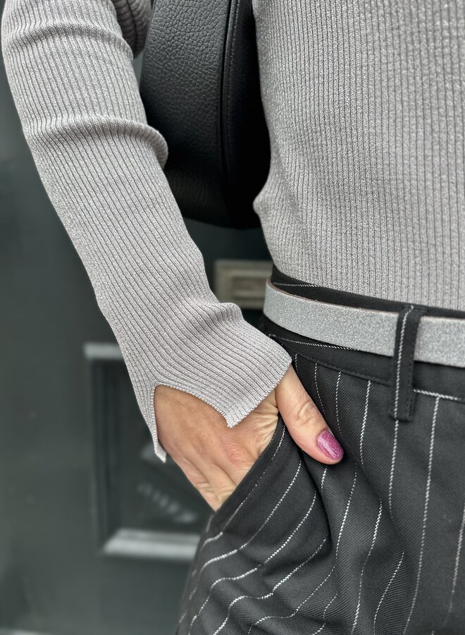 Lollipop Long Sleeve Pullover - Silver
