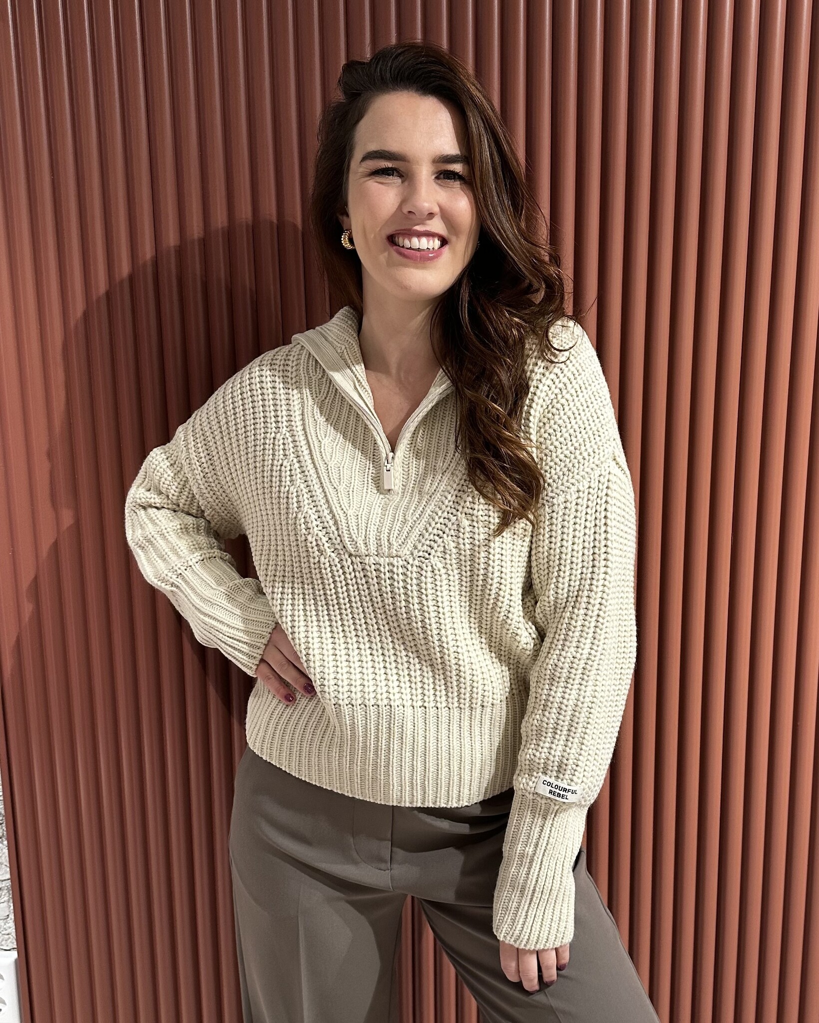 Knitwear Sweater Sweater Colourful Rebel Olivia Knit Light Baby Blue - Main Image