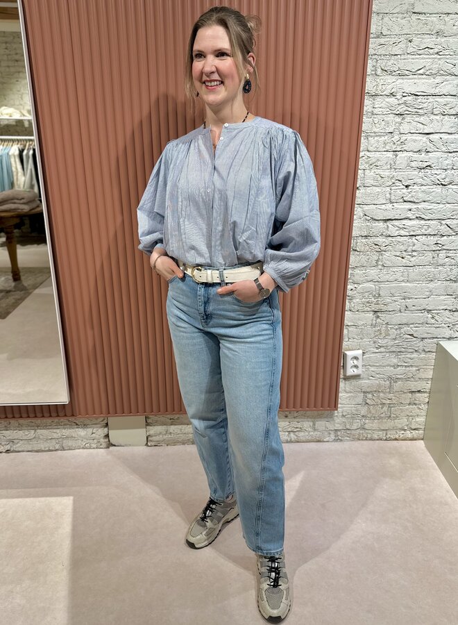 Becky pinstripe blouse - Indi grey