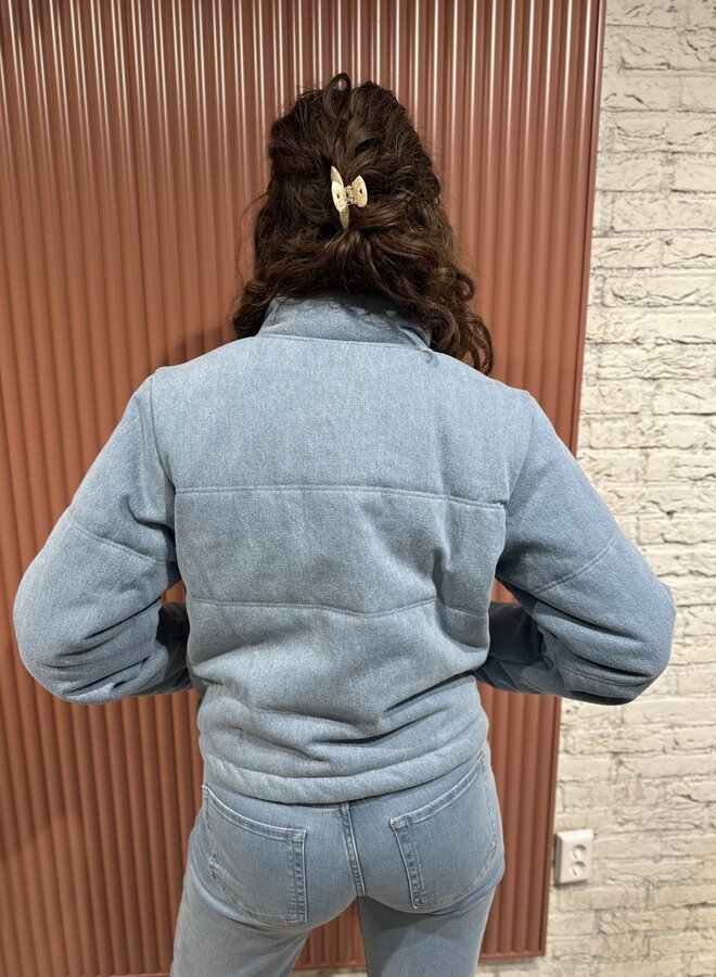 Hasselt Puffer - Light Blue