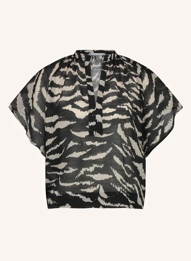 Vina zebra blouse | Black zebra print