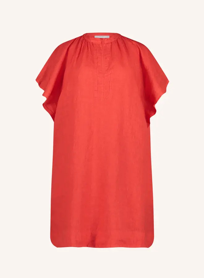 Vina Linen Dress - Bright Poppy