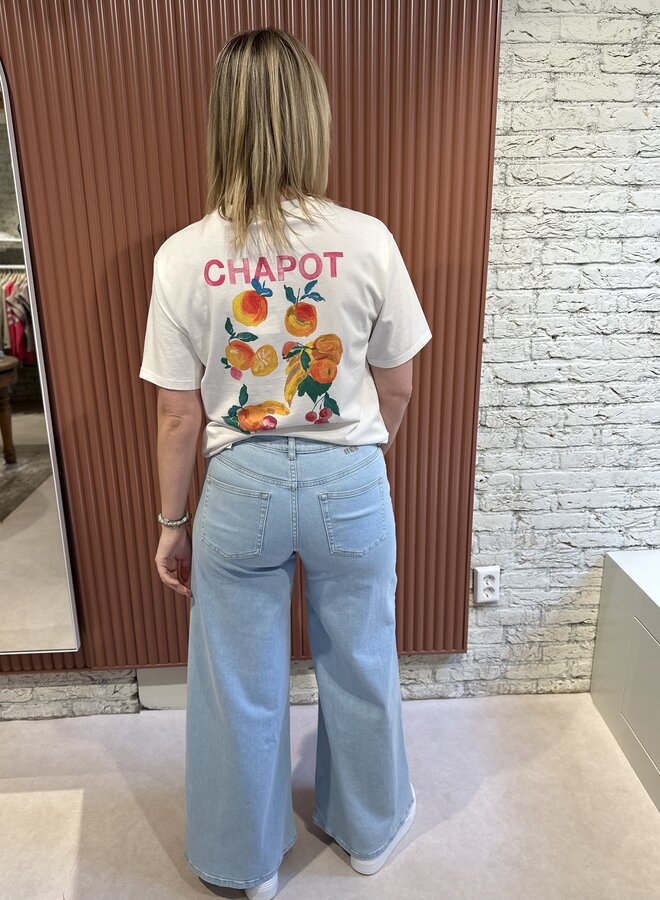 Steve Sketchbook T-Shirt | Cosy White/Orange