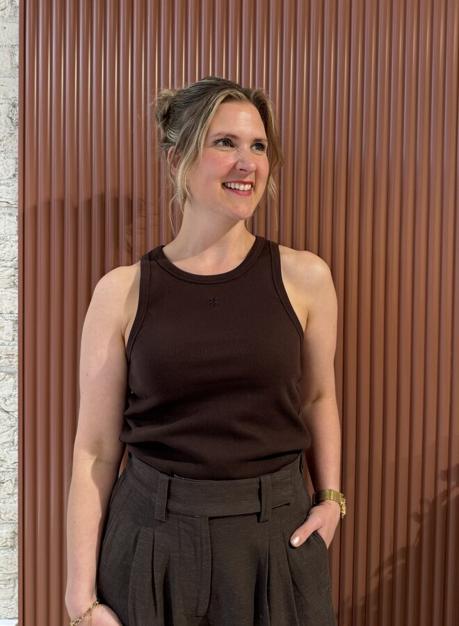 Gelina Tank Top | Chocolate Brown