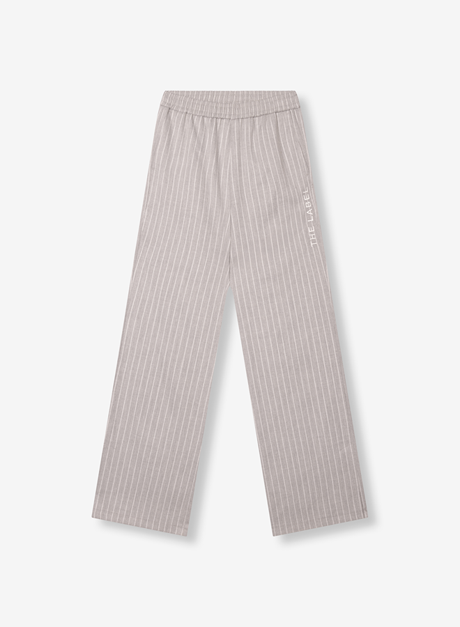 Pinstripe Pants | Light Grey Melange