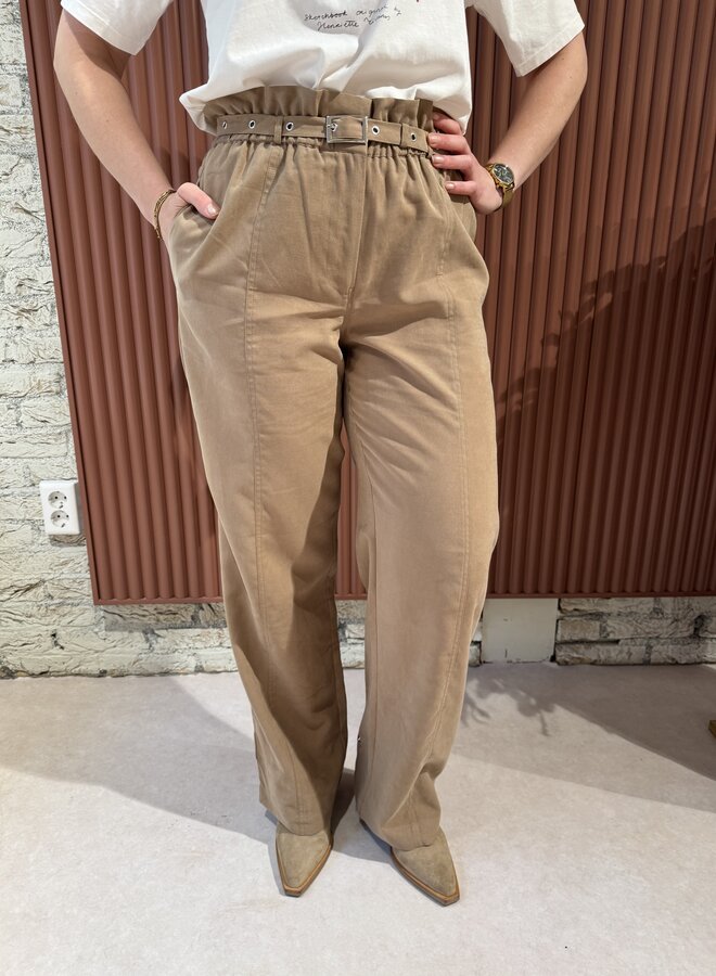Tyler belted adjustable pants | Spiced Camel