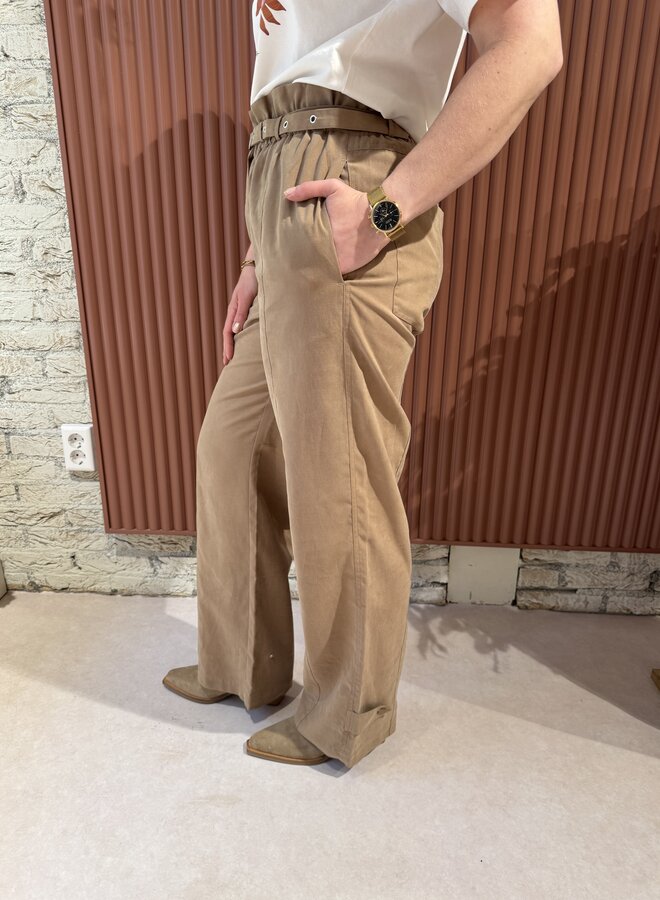 Tyler belted adjustable pants | Spiced Camel