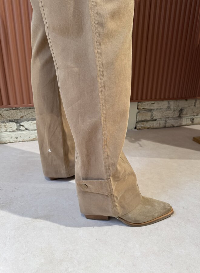 Tyler belted adjustable pants | Spiced Camel
