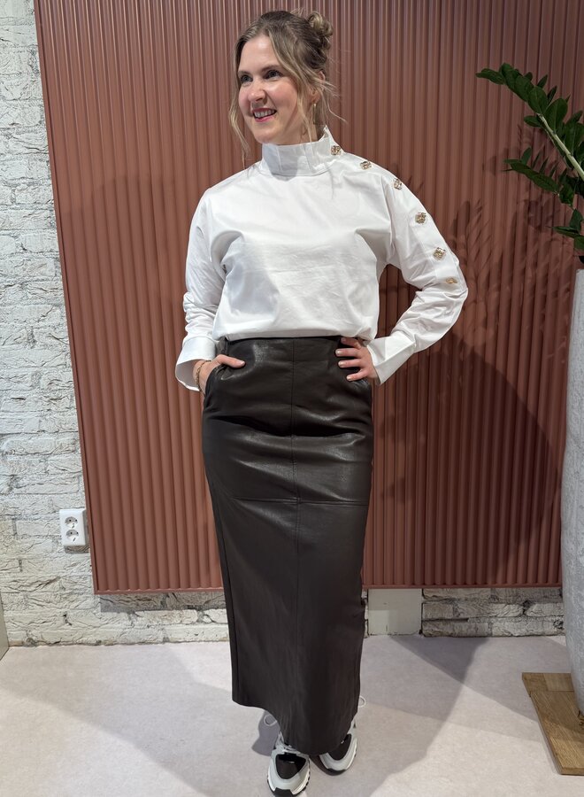 Gitt Floor Skirt | Dark Brown