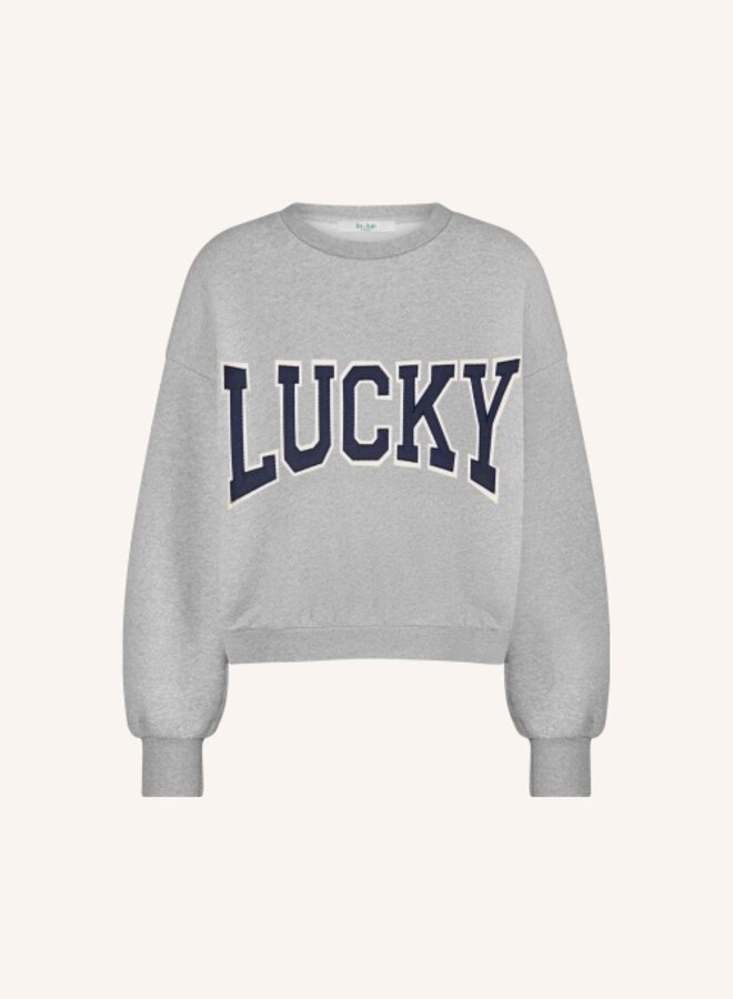 Bibi patchwork sweater | Grey melee