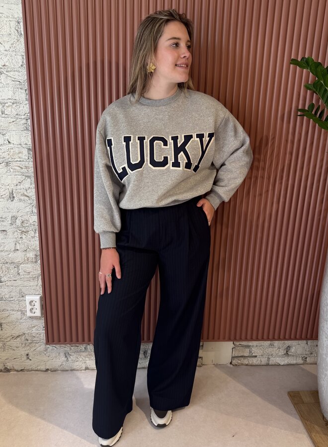 Bibi patchwork sweater | Grey melee