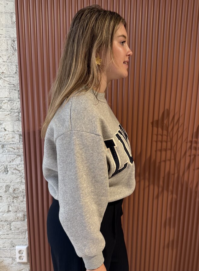 Bibi patchwork sweater | Grey melee