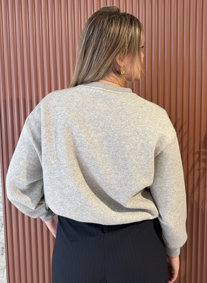 Bibi patchwork sweater | Grey melee