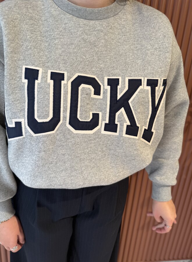 Bibi patchwork sweater | Grey melee