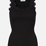 Babette Silk Top U-Neck | Black