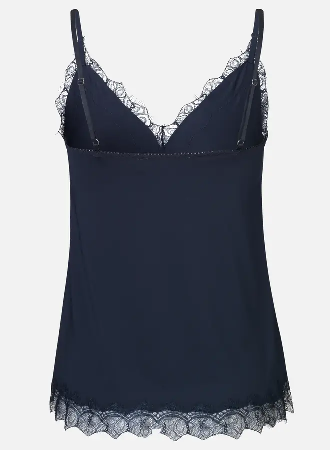 Billie Strap Lace Top - Dark Blue