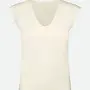 Billie Capsleeve V-Neck top - Ivory