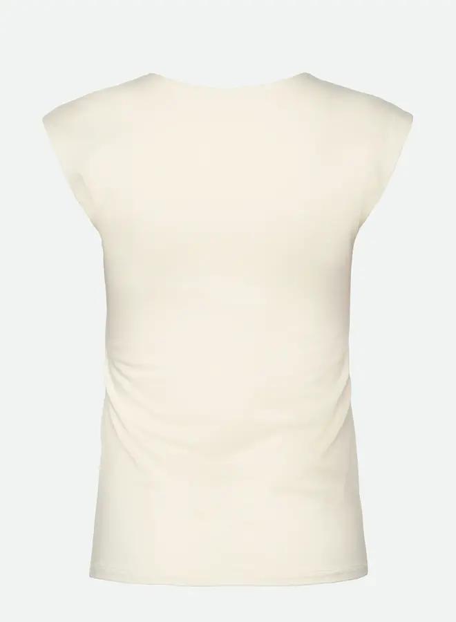 Billie Capsleeve V-Neck top - Ivory