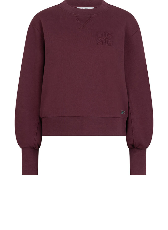 Lison Logo Sweater | Mulberry Red