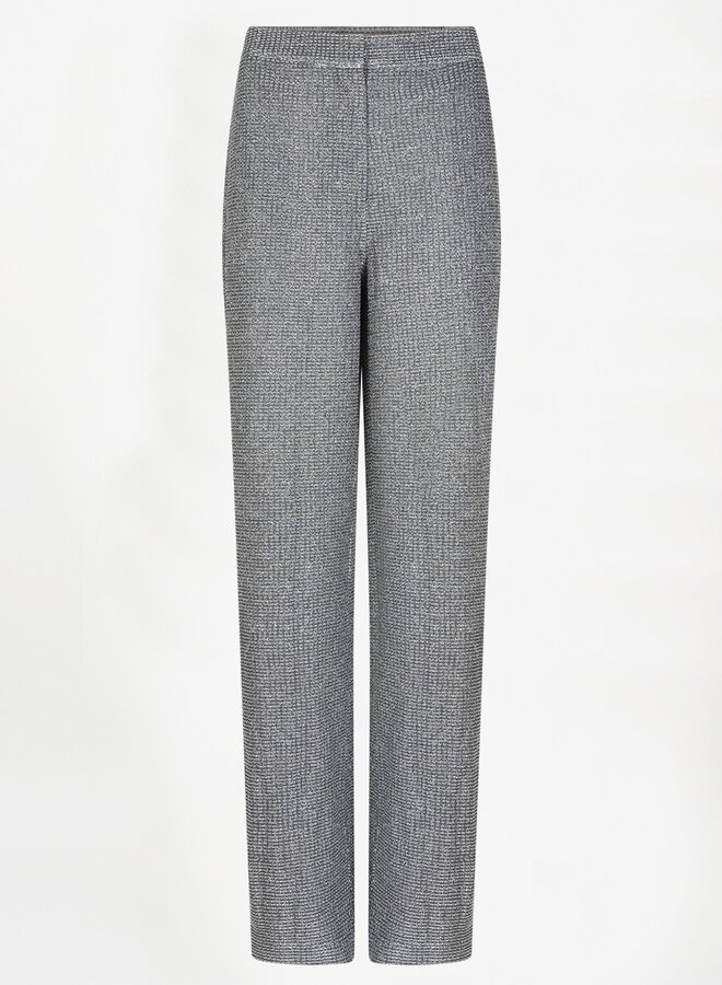 Aremi metallic straight leg pants | Silver
