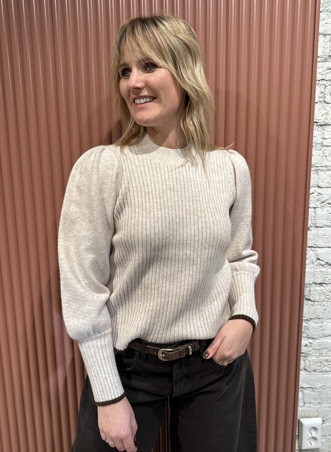 Row O-Puff Knit |Creme