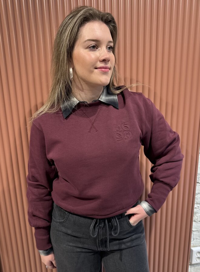 Lison Logo Sweater | Mulberry Red