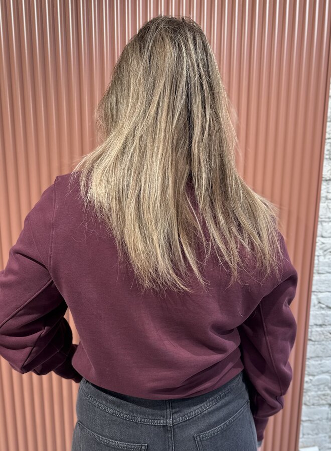 Lison Logo Sweater | Mulberry Red