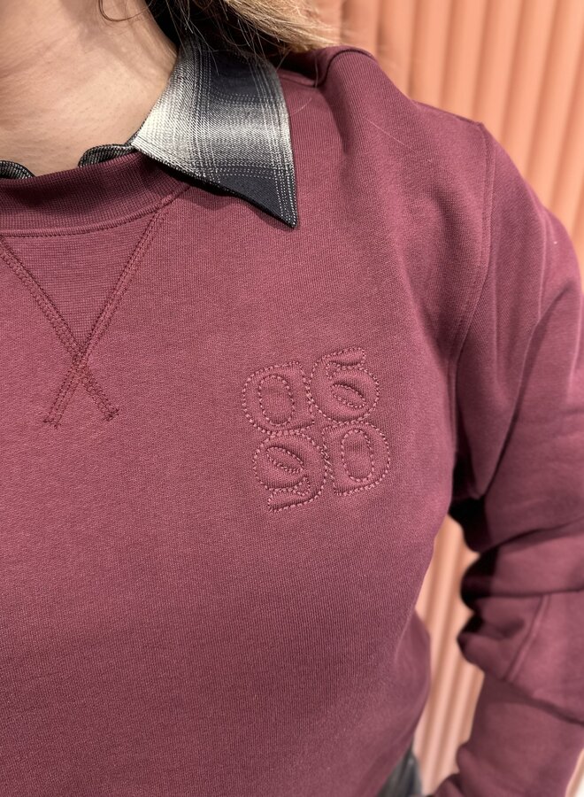 Lison Logo Sweater | Mulberry Red