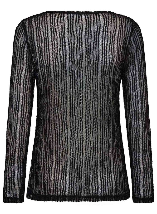 Barb O-Neck Blouse | Black