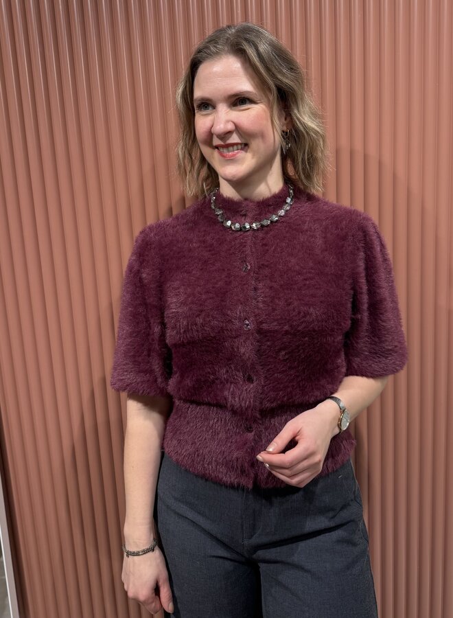 Meganne cardigan | Mulberry Red