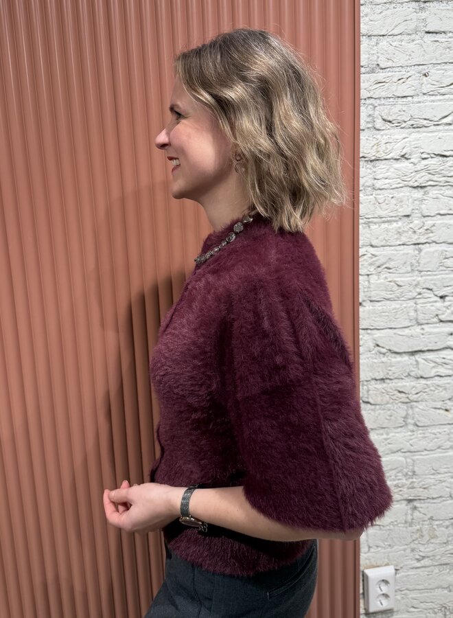 Meganne cardigan | Mulberry Red