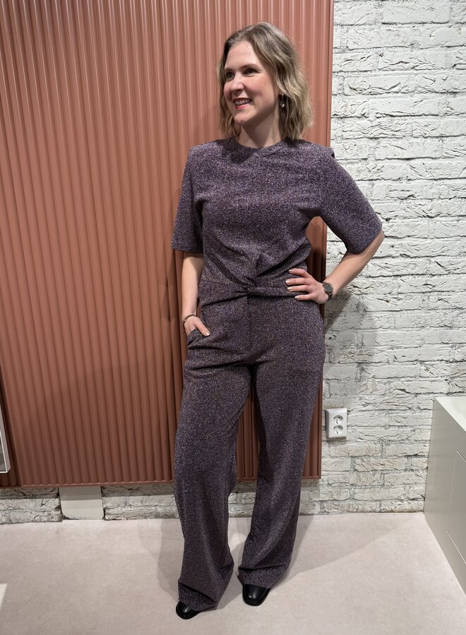 Noemia Lurex Pants | Amethyst